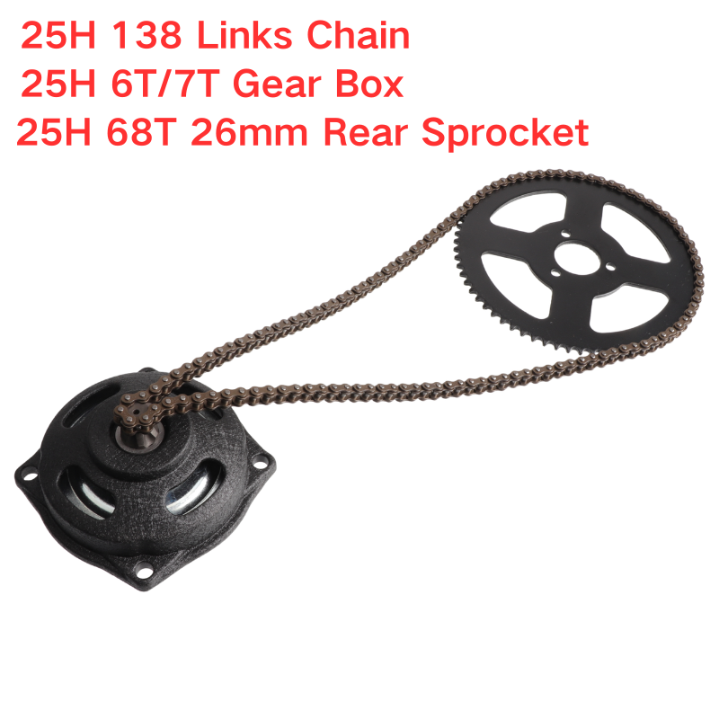 25H 138 link Chain with 6T 7T  - Motorcycle Gear Tidy recension och pris